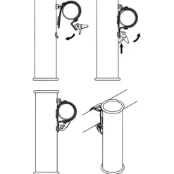 Best Porte canne sur tube ø 22 à 30 mm Accastillage De Pont·Porte-Canne À Pêche