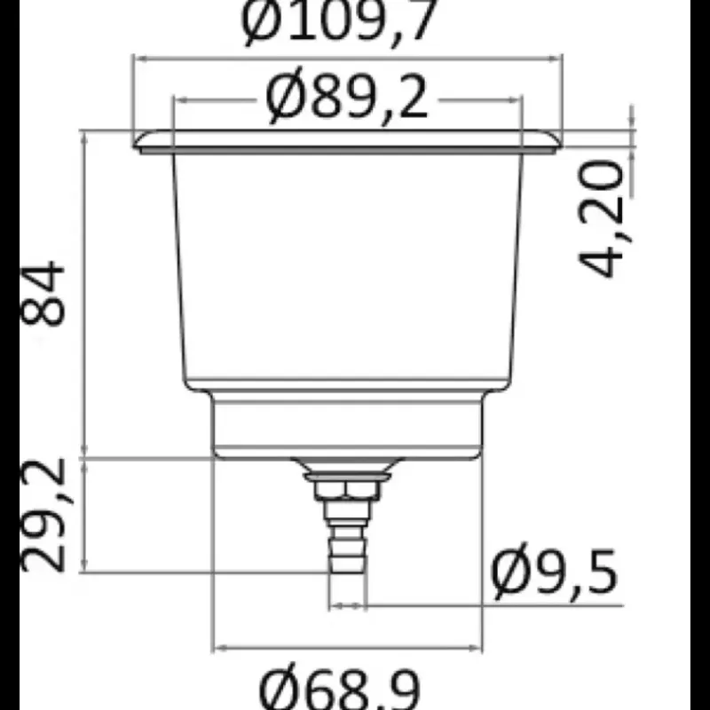 Porte-verres inox ø 89 x P80 mm*Osculati Clearance