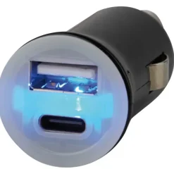 Prise mâle USB double A+C Electricité & Éclairage·Rallonge & Prise Allume-Cigare 12 V|Distribution & Protection·Prise Et Fiche Dc (Allume Cigare, 12V, Usb...)