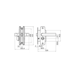 Discount Serrure de porte intérieure 129 x 132 mm Quincaillerie Marine·Serrure, Fermeture & Poignée