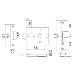 Hot Serrure encastrée porte-coulissante Ameublement & Quincaillerie Intérieure·Poignée Et Serrure De Porte|Quincaillerie Marine·Serrure, Fermeture & Poignée