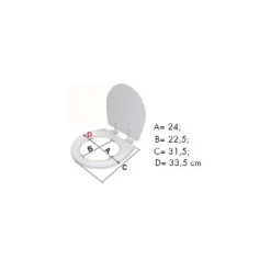 Hot Siège WC en bois laqué blanc, cuvette standard Wc À Bord·Pièce Détachée Wc