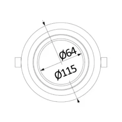 Spot à encastrer LED orientable ø 115 mm*Osculati Online