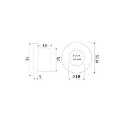 Spot de courtoisie LED à encastrer IP65*Osculati New
