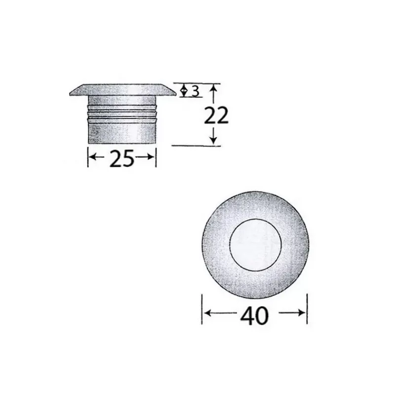 Spot LED de courtoisie à encastrer*Osculati