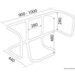 Support radeau horizontal inox*Osculati