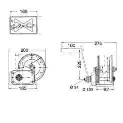 Outlet Treuil avec embrayage 630 Kg Matériel De Remorque·Treuil De Remorque & Mise À L'Eau