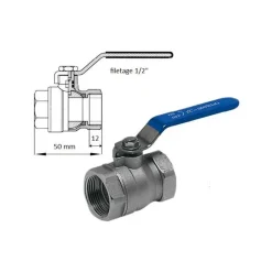 Clearance Vanne 1/4 de tour filetée | laiton poignée inox Plomberie·Vanne