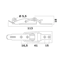 Verrou sauterelle inox 100 kg*Osculati Clearance