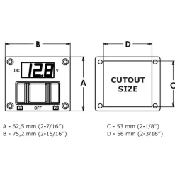 Voltmètre numérique | IP65*Osculati New