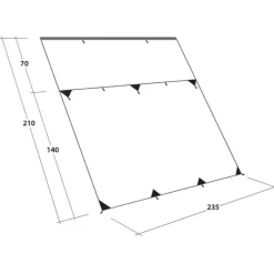 Discount Hillcrest Tarp Auvent & Sas·Solette Pour Fourgon