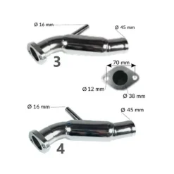 PALBY Coude d’échappement VOLVO Penta MD 1-3, 6, 7, 11, 17*PALBY Marine