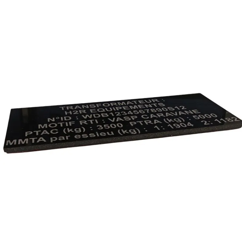 New Plaque de transformation VASP | Acrylique Identification Vasp