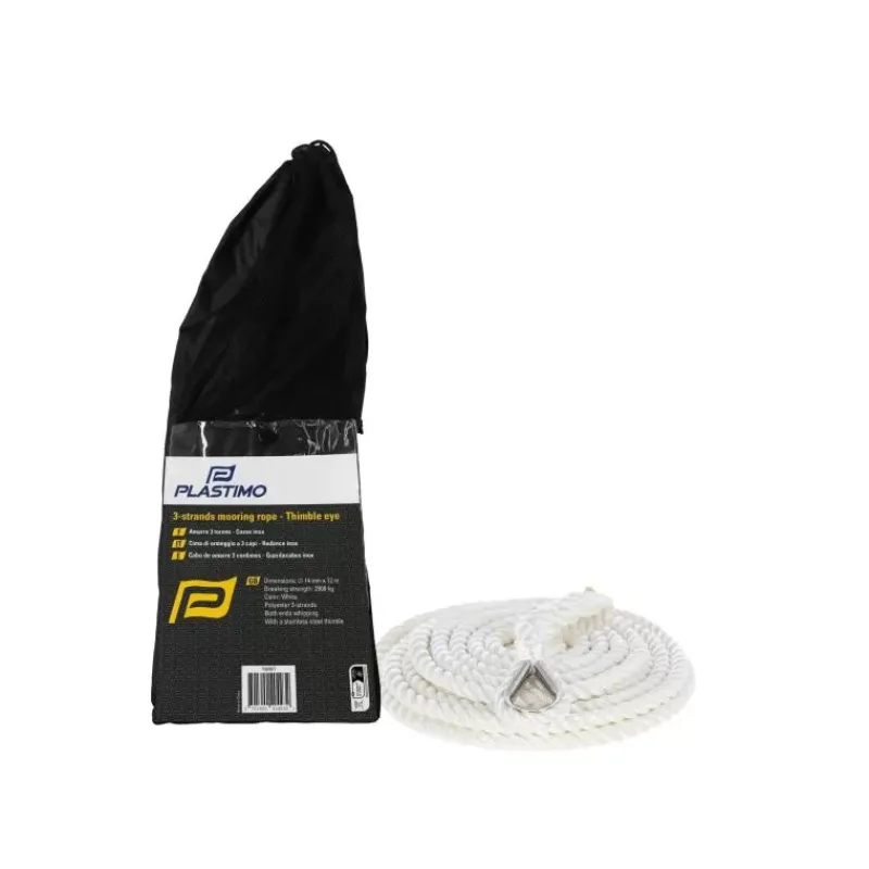 Sale Bosse de mouillage épissée / cossée | Blanc Cordage·Amarre & Bout D'Amarrage