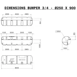 Bumper 3/4 | ø 25 x 90 cm | Gonflé*Plastimo Best