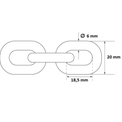 Chaîne calibrée ø 6 mm Mouillage, Ancre, Chaîne & Bouée·Chaîne De Mouillage