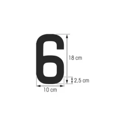 Chiffre blanc 180 mm coque dure*Plastimo Discount