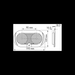 Grille sortie double*Plastimo Online