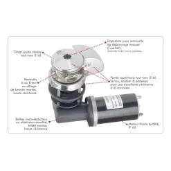Guindeau Inox 12 V | 1500 W - 10 mm*Plastimo Sale