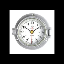 Best Montre 4" Chromé mat Instrument Météo·Pendule & Horloge