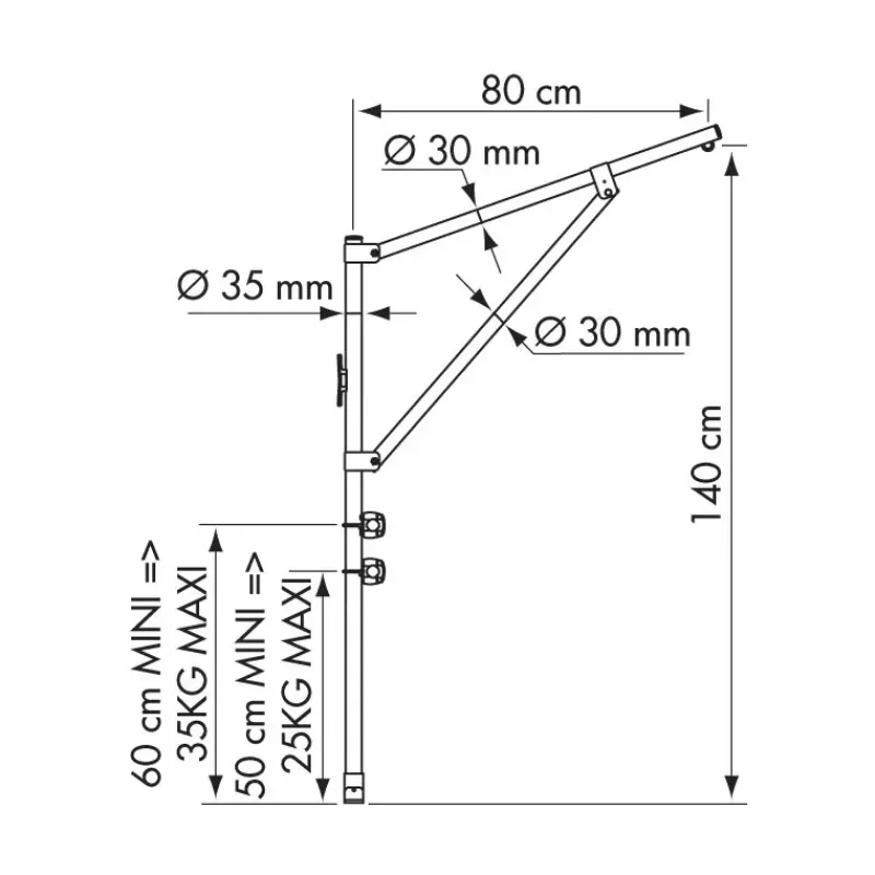 Mât de charge pliant*Plastimo Outlet