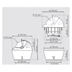 Online Offshore 115 - Rose plate Compas, Jumelles, Sextant·Compas De Route