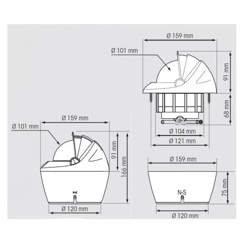 Online Offshore 115 - Rose plate Compas, Jumelles, Sextant·Compas De Route