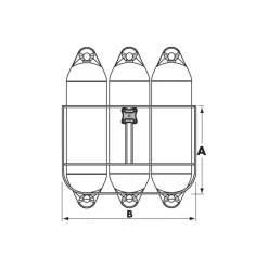 Support 3 pare-battages classique*Plastimo Best