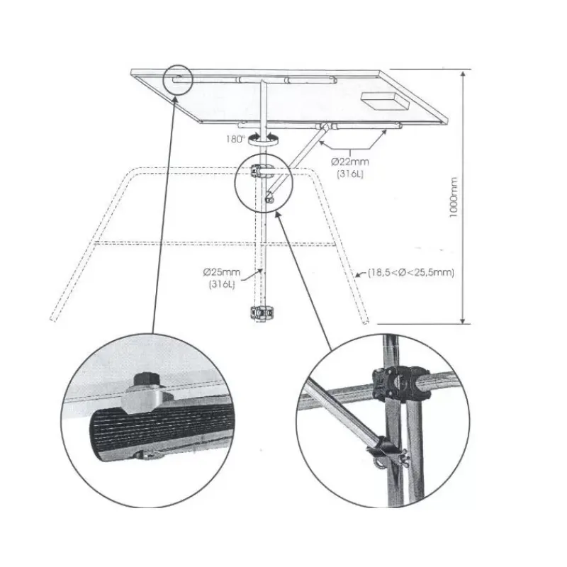 Support orientable de panneau solaire*Plastimo Discount