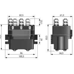 Relais T6415-12 V 2500 W | 4 pôles*Quick