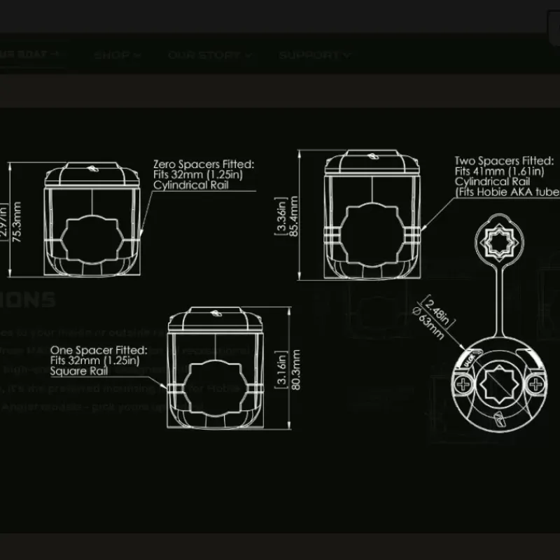 Best RailMount 32-41 StarPort Combo Confort Extérieur - Cockpit·Rangement Cockpit|Confort Extérieur - Cockpit·Accessoires Bimini & Taud De Soleil