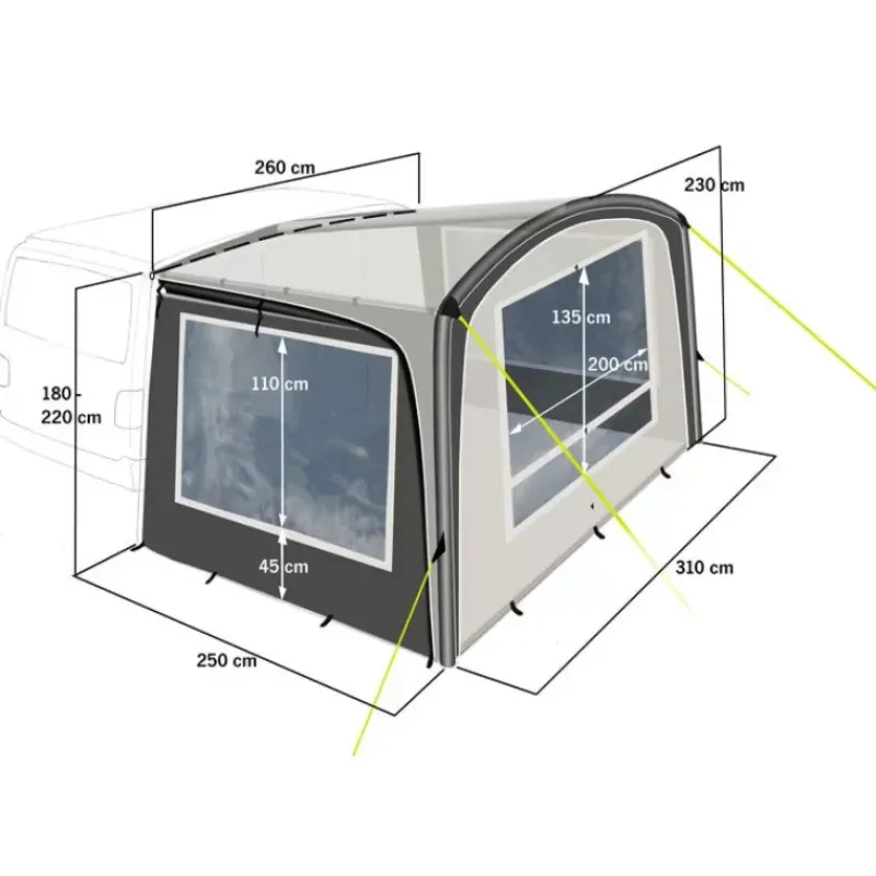 REIMO Antigua Air Auvent & Sas·Solette Pour Fourgon|Auvent & Sas·Auvent & Extension Latérale Fourgon Aménagé