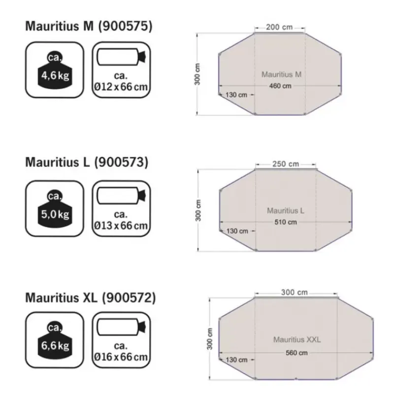 New REIMO Mauritius XL Auvent & Sas·Solette Pour Fourgon