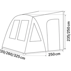 Best REIMO One Beam Air 325 Auvent & Sas·Auvent Pour Caravane