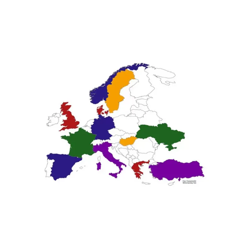 Set d'autocollants carte Europe à coller*Reimo New