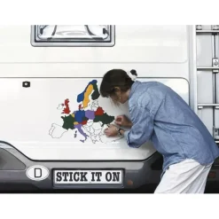 Set d'autocollants carte Europe à coller*Reimo New