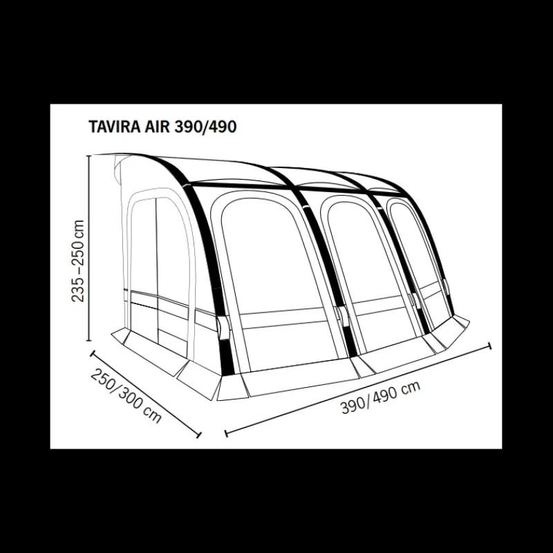 REIMO TENT Auvent Tavira Air 490*Reimo Tent Technology