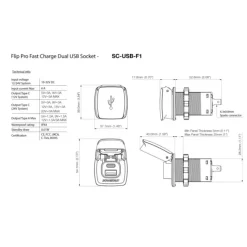 Flip Pro Prise USB-A et USB-C étanche*Scanstrut Discount
