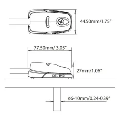 Passe-câble noir DS-H10-BLK*Scanstrut Clearance