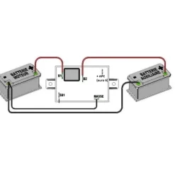 Coupleur séparateur 12V - 50A | entrée +APC*Scheiber Hot