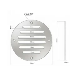 Online Grille d'aération inox ronde 10 cm² | ø 83 mm Grille & Aération·Grille D'Aération|Hublot & Aération·Grille D'Aération