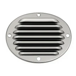 Outlet Grille inox Slim ovale 15 cm² | 116 x 127 mm Grille & Aération·Grille D'Aération|Hublot & Aération·Grille D'Aération