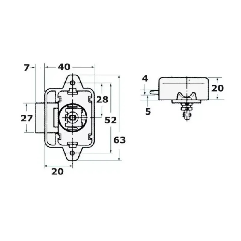 Hot Serrure poussoir standard Ameublement & Quincaillerie Intérieure·Fermeture Et Verrou De Placard|Quincaillerie Marine·Serrure, Fermeture & Poignée