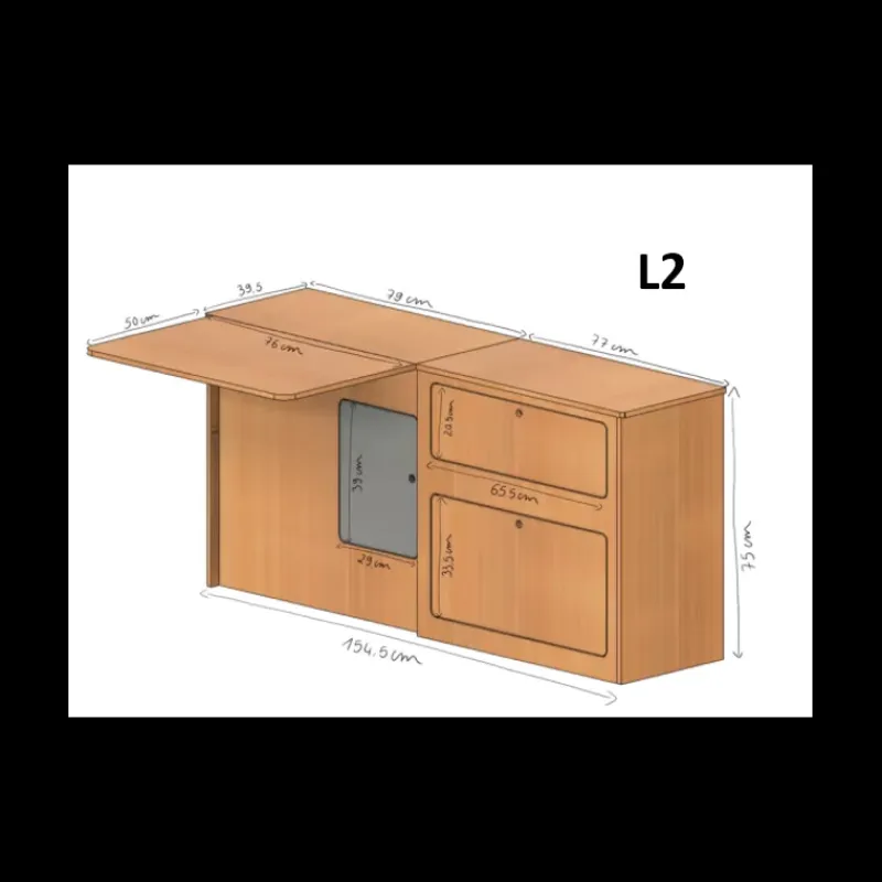 Meuble latéral + table | Trafic 3*Simple Vans