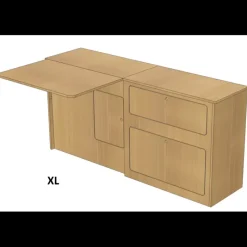 Best Meuble latéral + table | Jumpy/Expert 3 Citroën Jumpy / Peugeot Expert / Toyota Proace|Ameublement & Quincaillerie Intérieure·Meuble Bois Individuel
