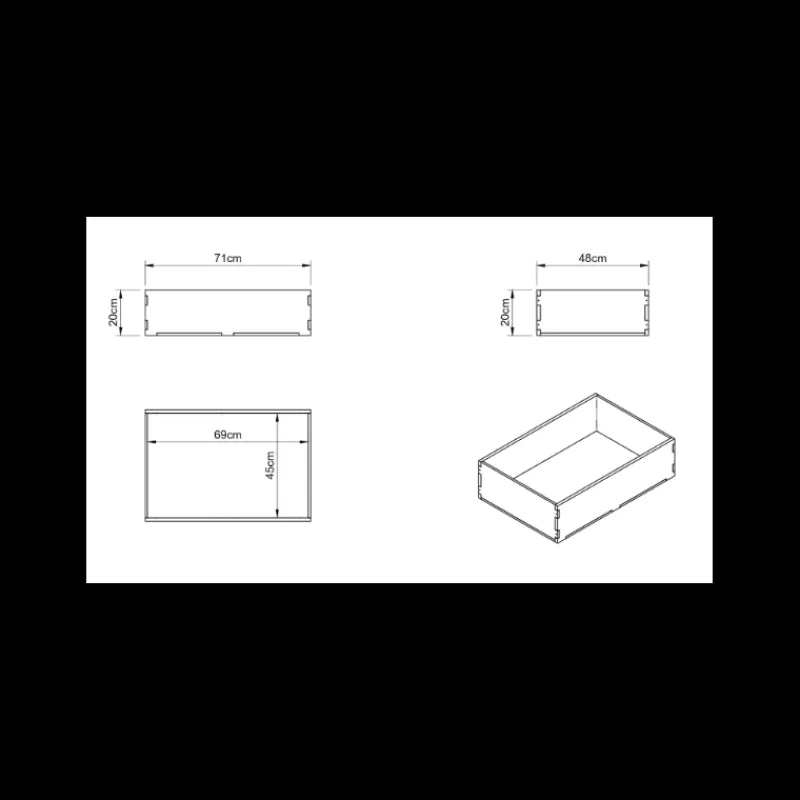 Hot Tiroir arrière | Lit peigne 112 et 120 cm Ameublement & Quincaillerie Intérieure·Meuble Bois Individuel