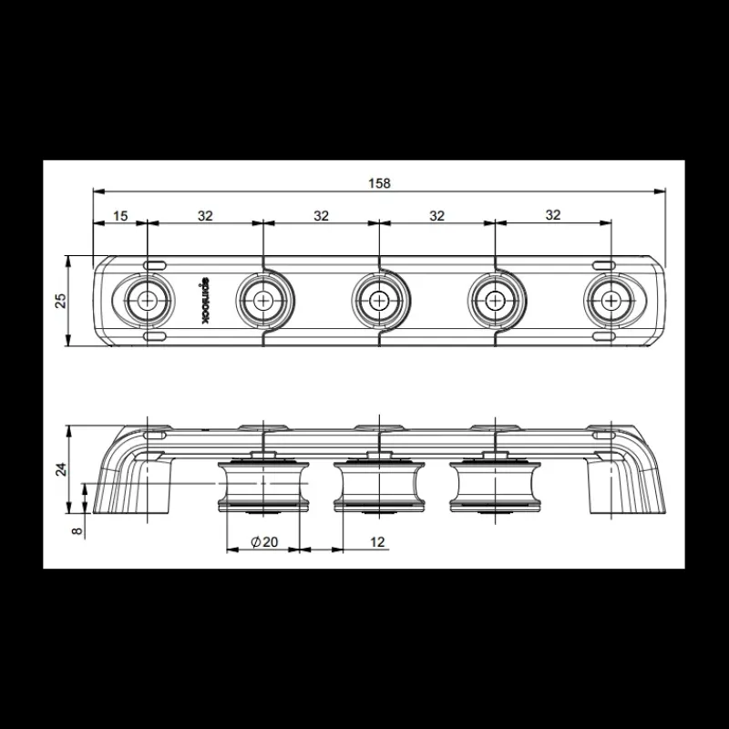Hot Boite à réas T25 Poulie, Anneau De Friction & Palan·Boite À Réas, Poulie Plat-Pont & Renvoi