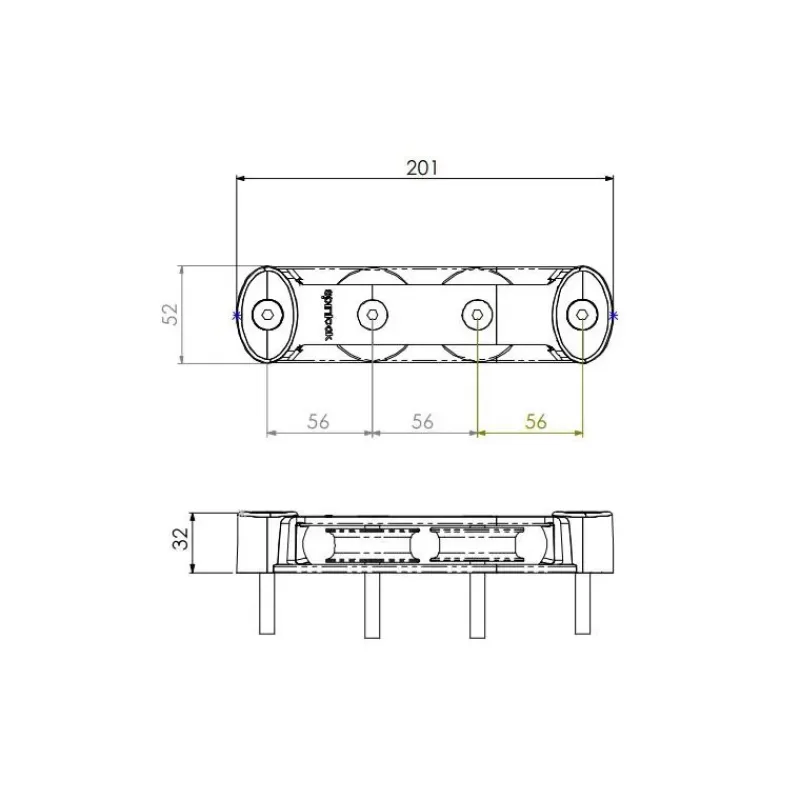 Outlet Boite à réas T50 Poulie, Anneau De Friction & Palan·Boite À Réas, Poulie Plat-Pont & Renvoi