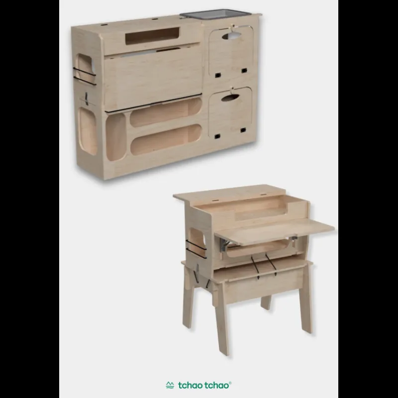 Kit lit peigne en L + meuble cuisine*TCHAO TCHAO Hot