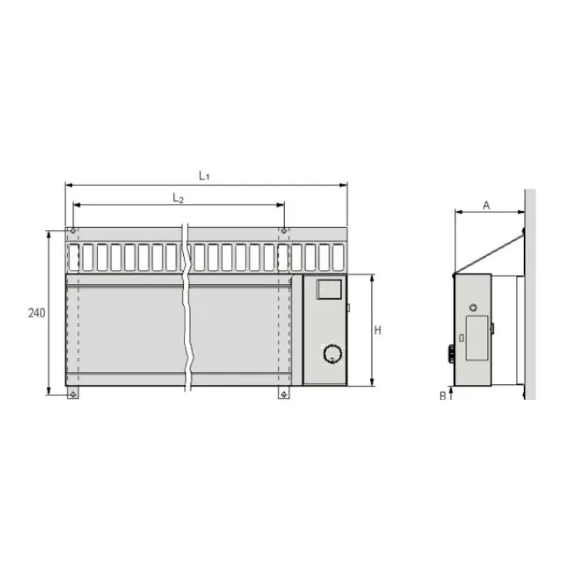 Online Chauffage T2RIB 08 | 230 V - 800 W Chauffage·Chauffage & Radiateur Électrique